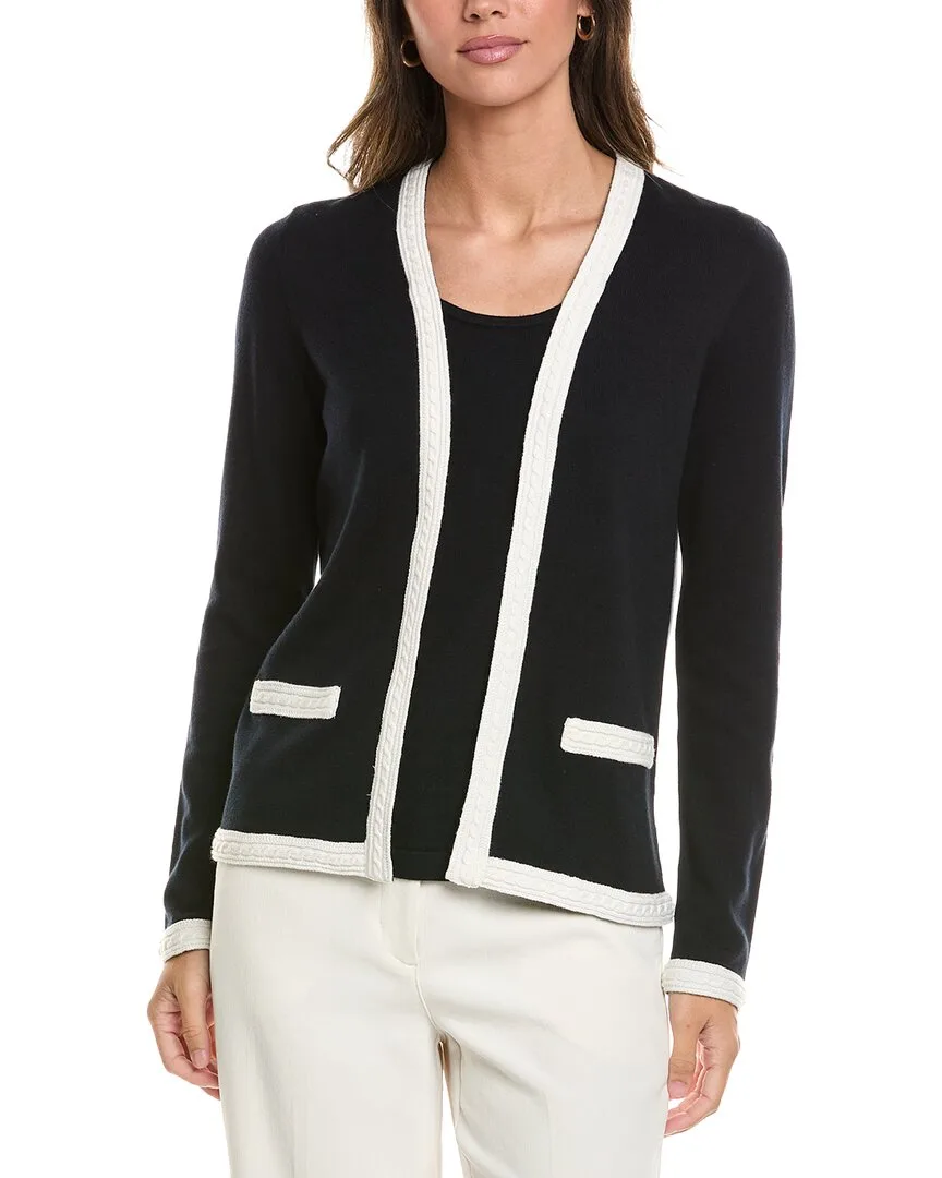 Twofer Cashmere-Blend Tank Cardigan by St. John