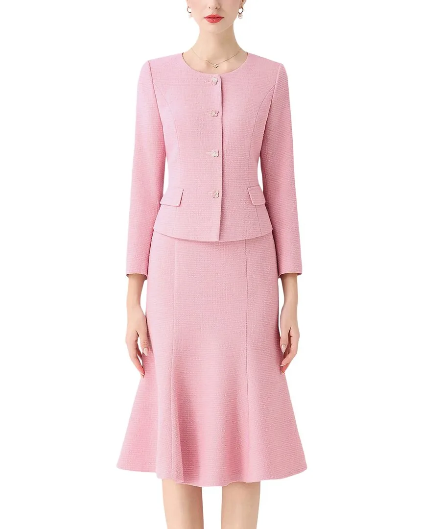 2Pc Cardigan & Skirt Set by Lebrin Atelier