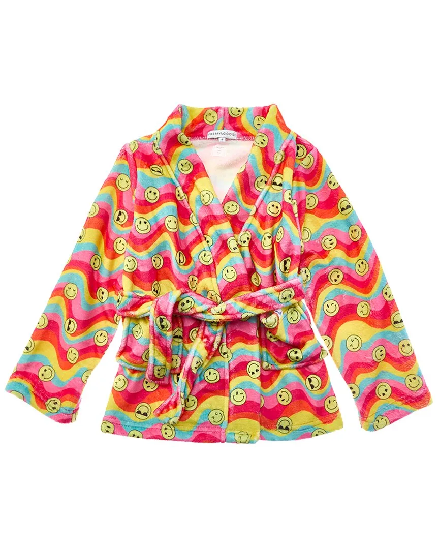 Groovy Smiles Plush Robe by Preppygoose