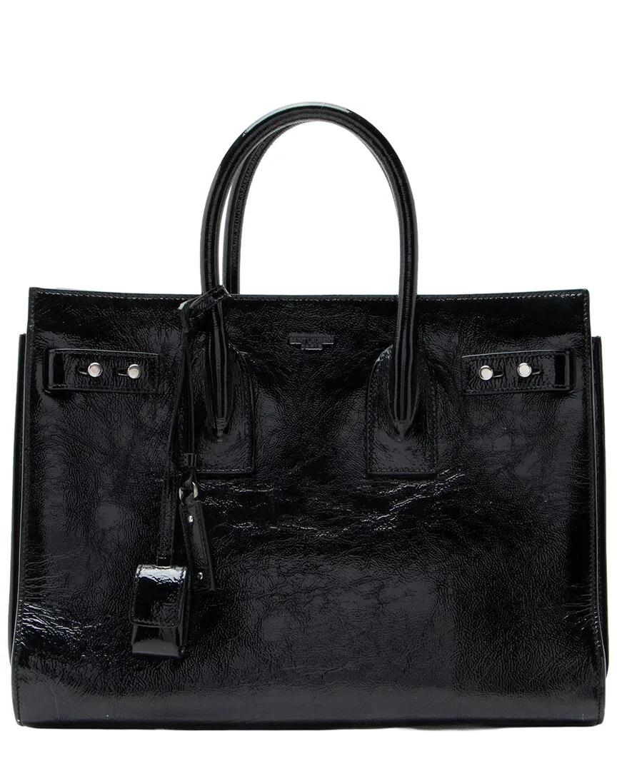 Black Patent Leather Sac De Jour Medium Tote (authentic Pre-Loved)