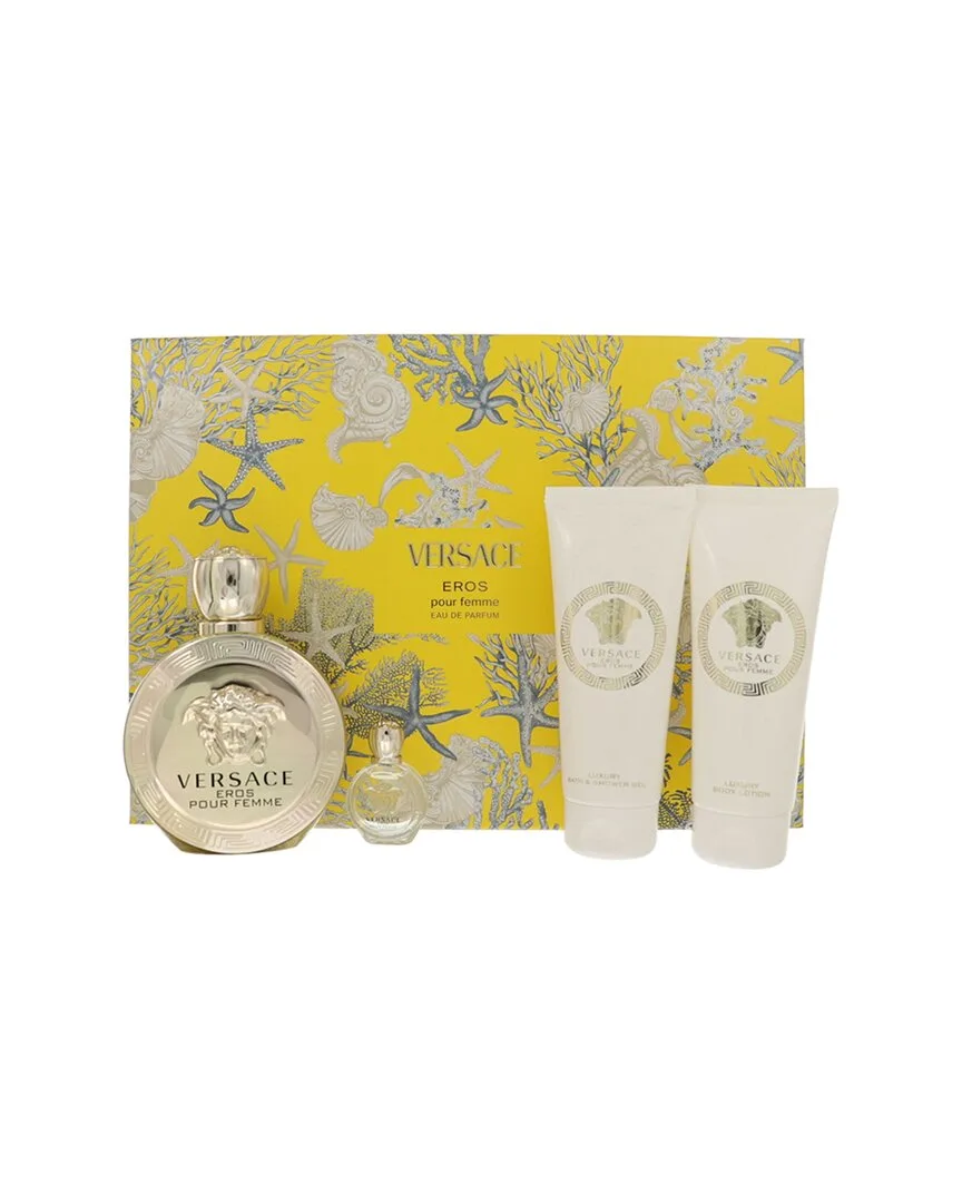 4Pc Eros Pour Femme Edp Spray by Versace