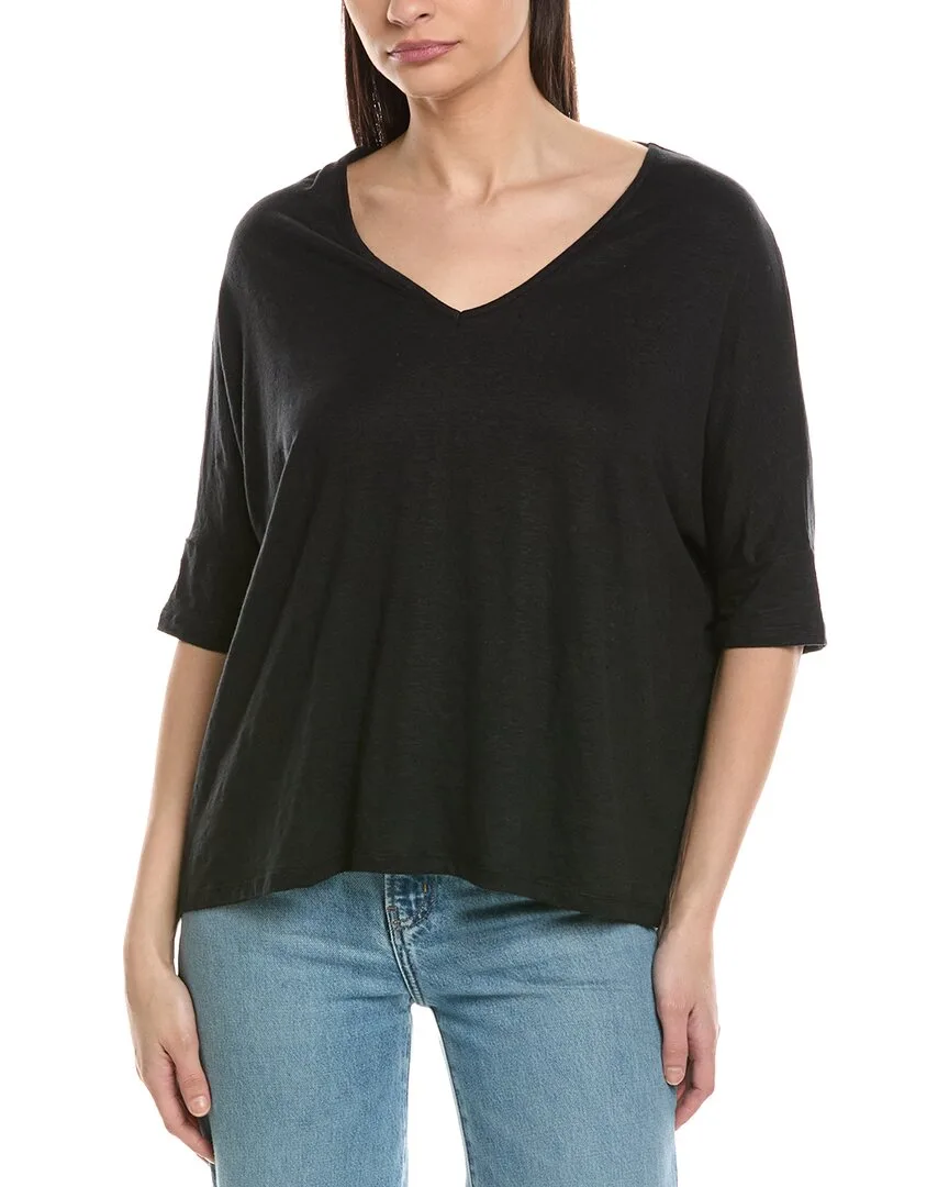 Stretch Linen-Blend Oversized T-Shirt by Majestic