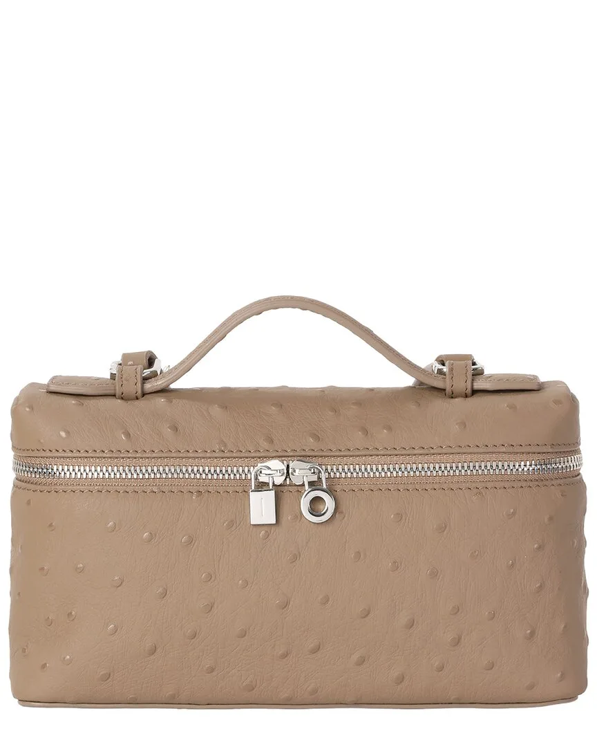 Embossed Leather Top Handle Crossbody by Tiffany & Fred Paris