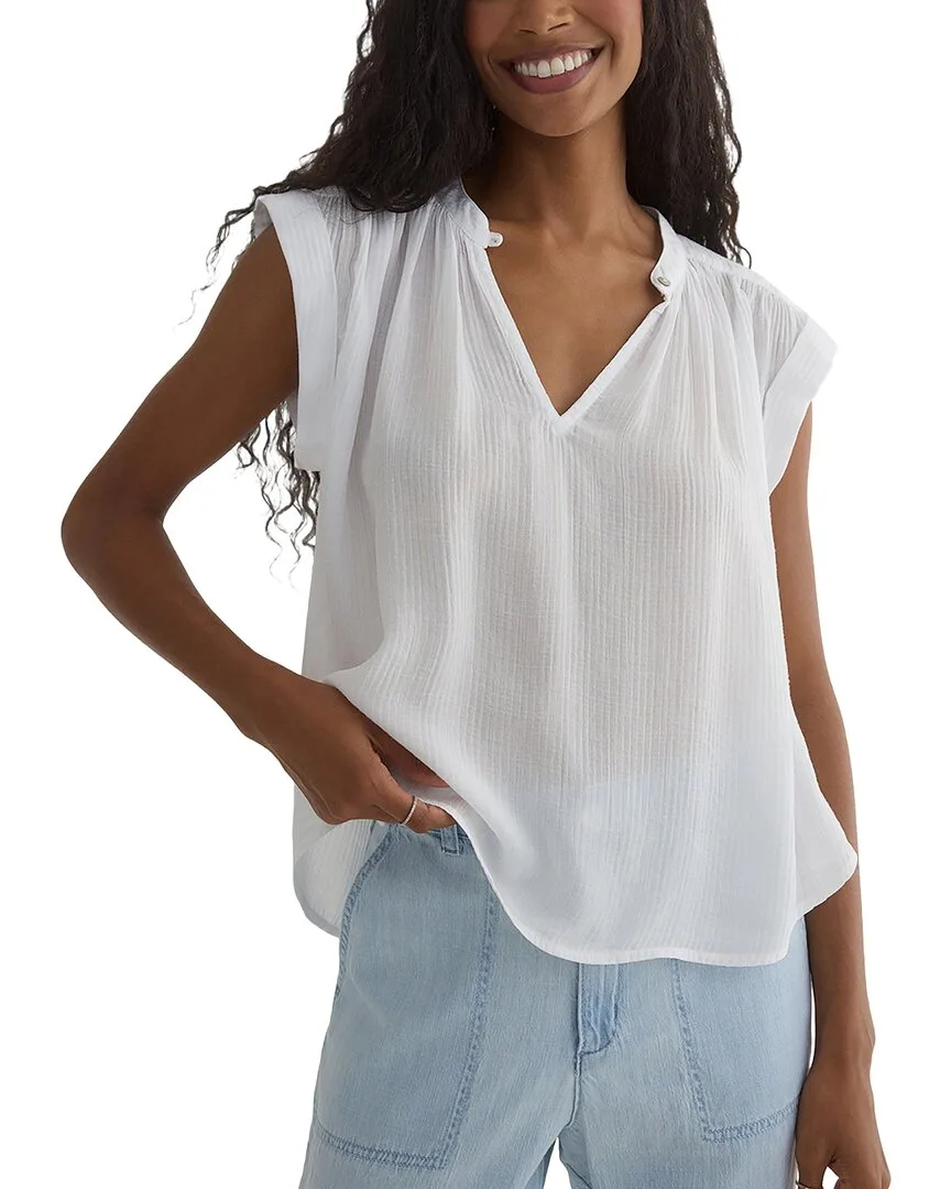 Shirred Pullover Cap Sleeve by Bella Dahl