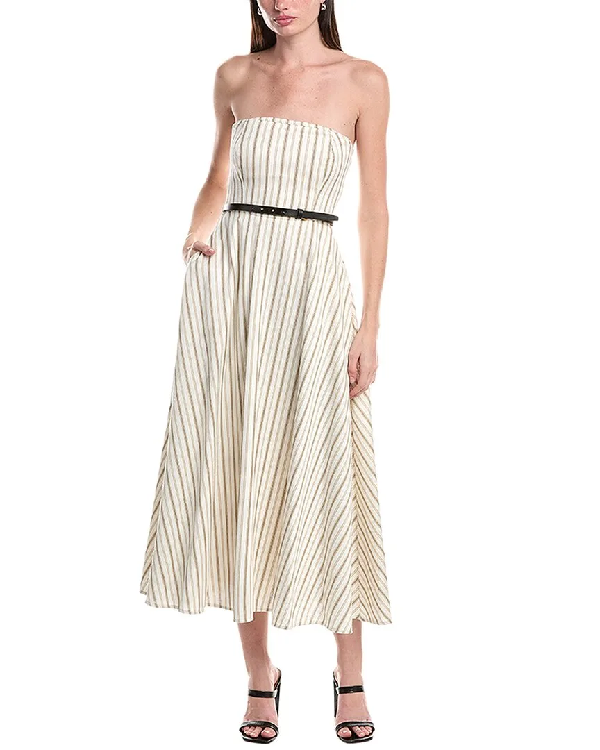 Fervida Jersey Linen-Blend Midi Dress