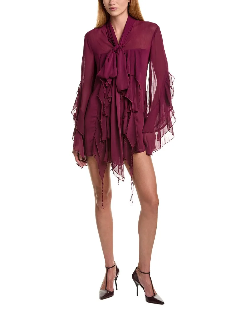 Alaia Ruffle Mini Dress by Bardot