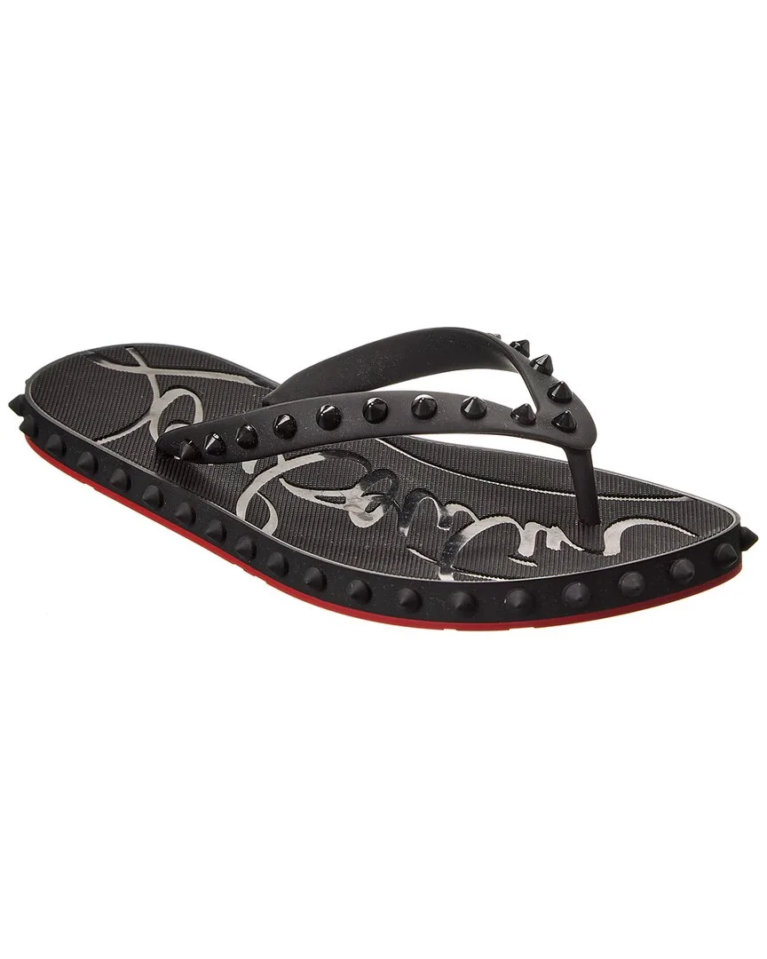 Super Loubi Rubber Flip Flop by Christian Louboutin