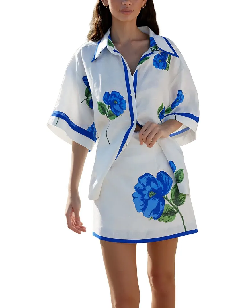 Linda Charm Shirt & Skirt Set by Linda Charm