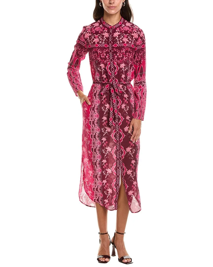 Silk Floral Shirtdress by Saloni