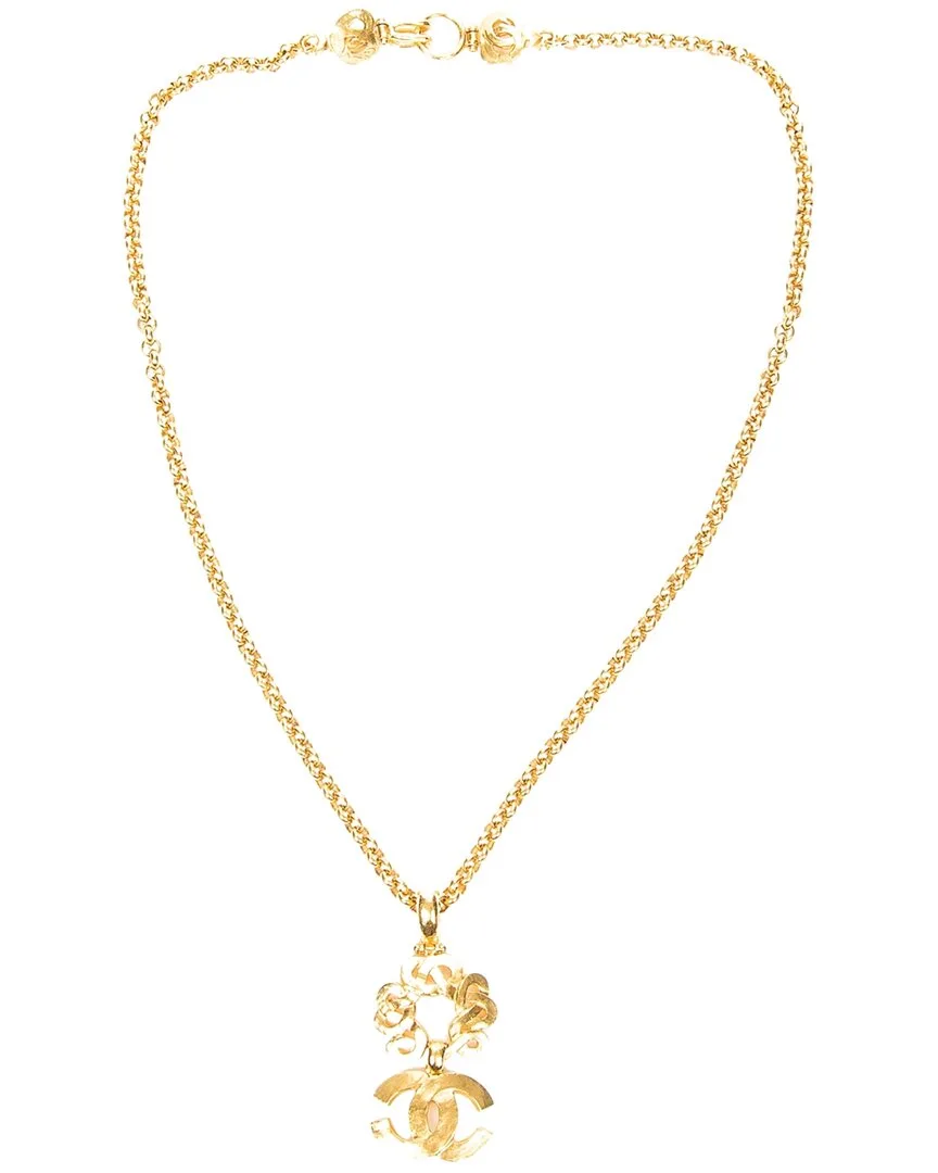Plated Cc Pendant Chain Necklace (authentic Pre-Loved) by CHANEL