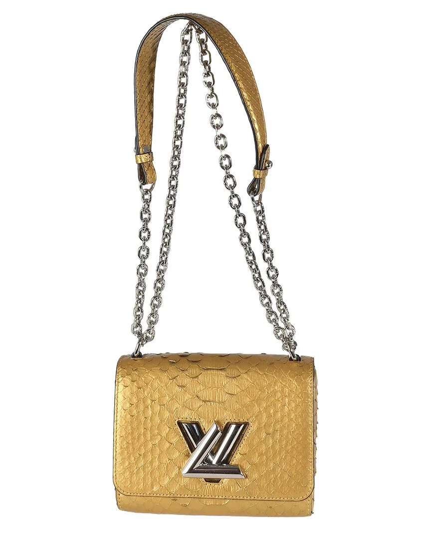 Metallic Gold Python Twist Pm (authentic Pre-Loved) by Louis Vuitton