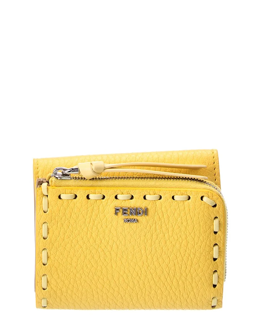 Selleria Micro Leather Trifold Wallet by FENDI