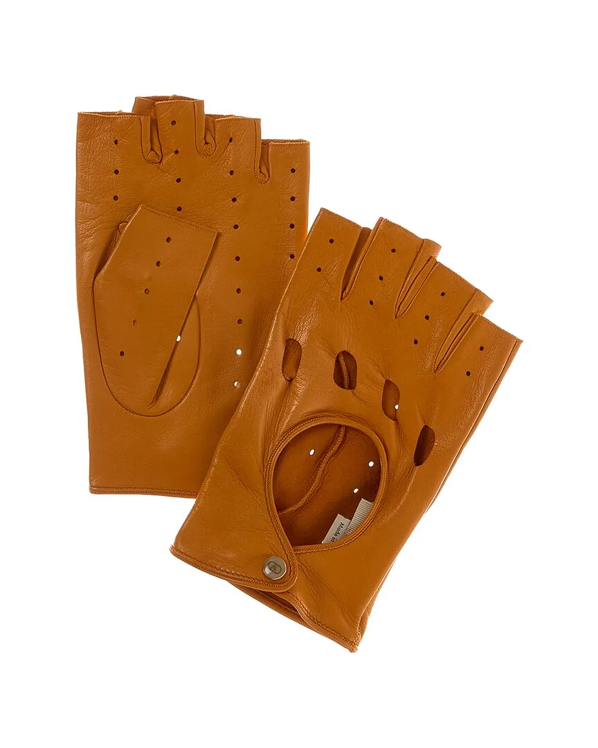Vlogo Leather Fingerless Gloves by Valentino