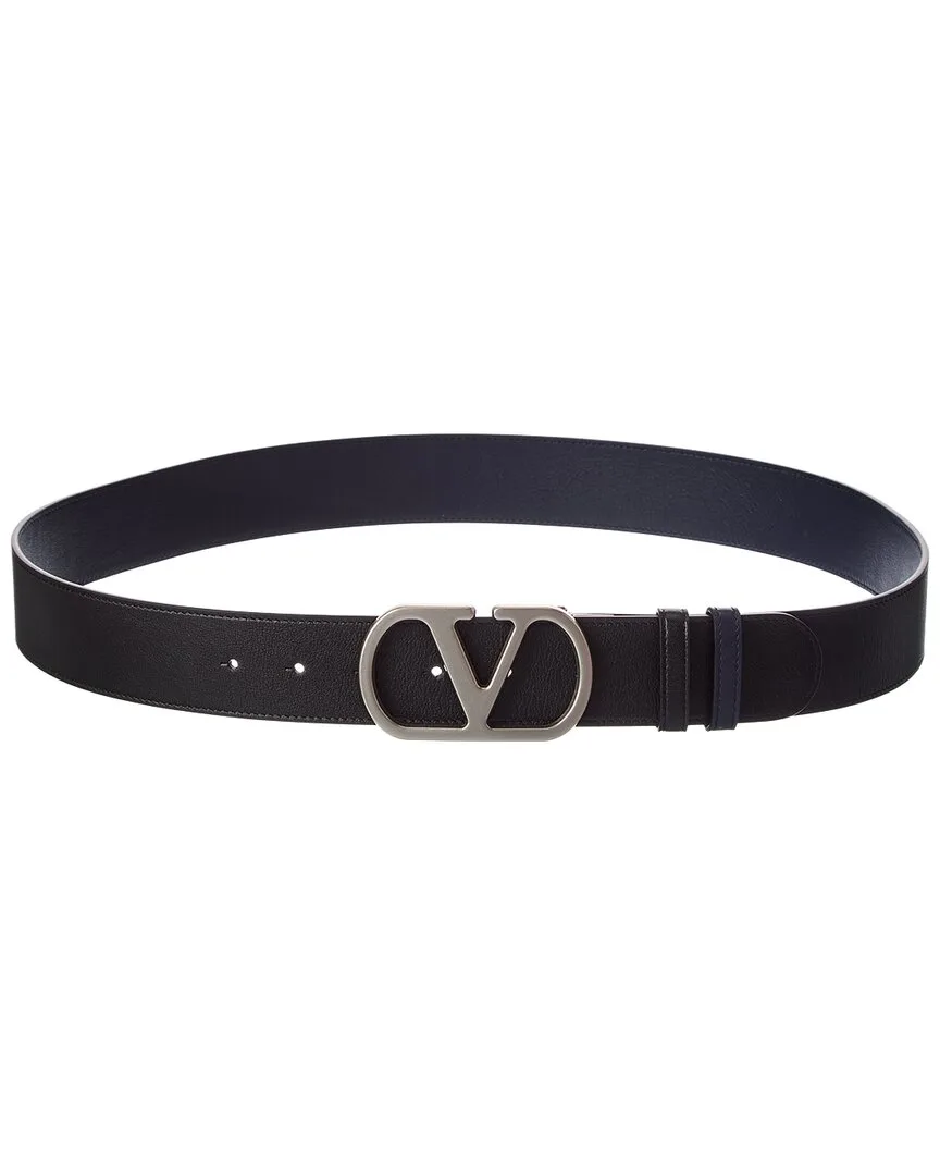 Vlogo Reversible Leather Belt by Valentino