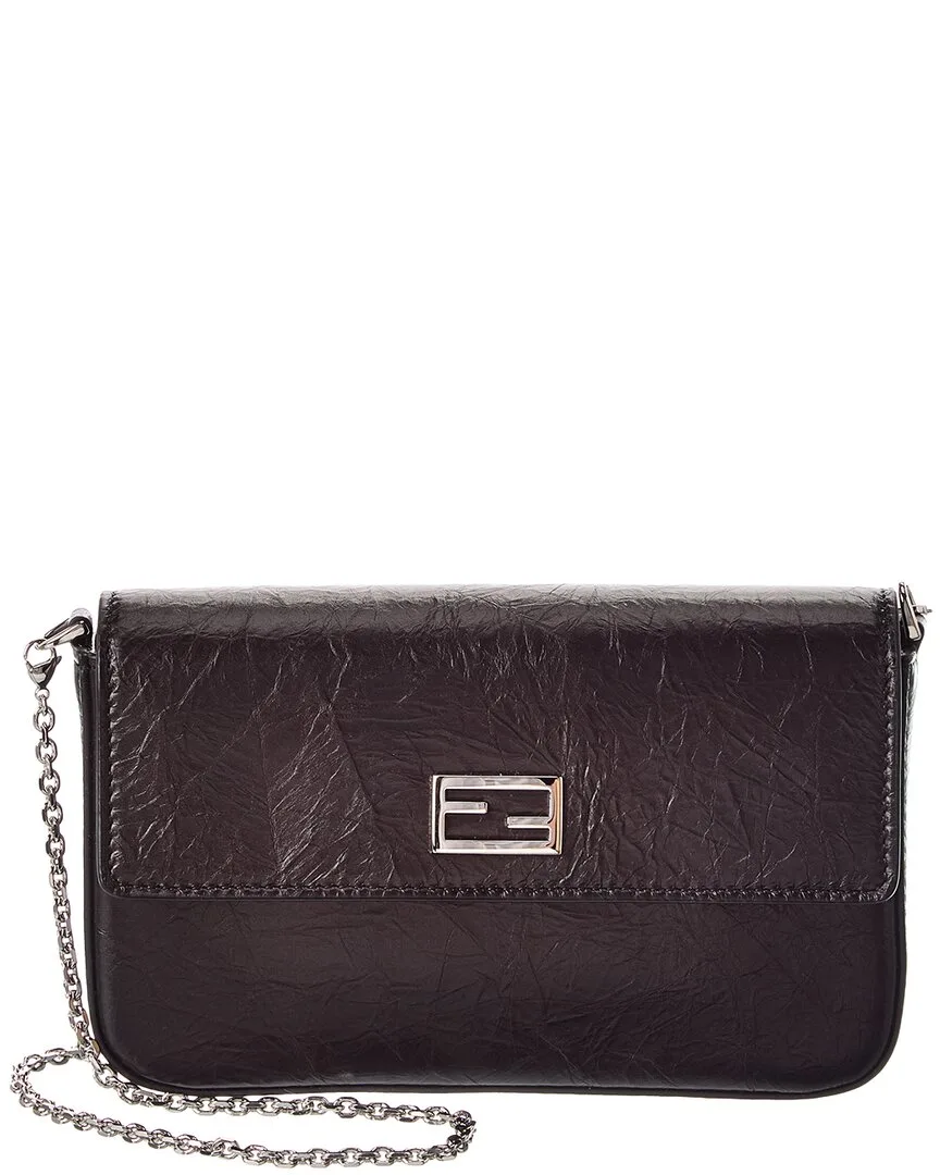 Tube Leather Compact Wallet on Chain by FENDI