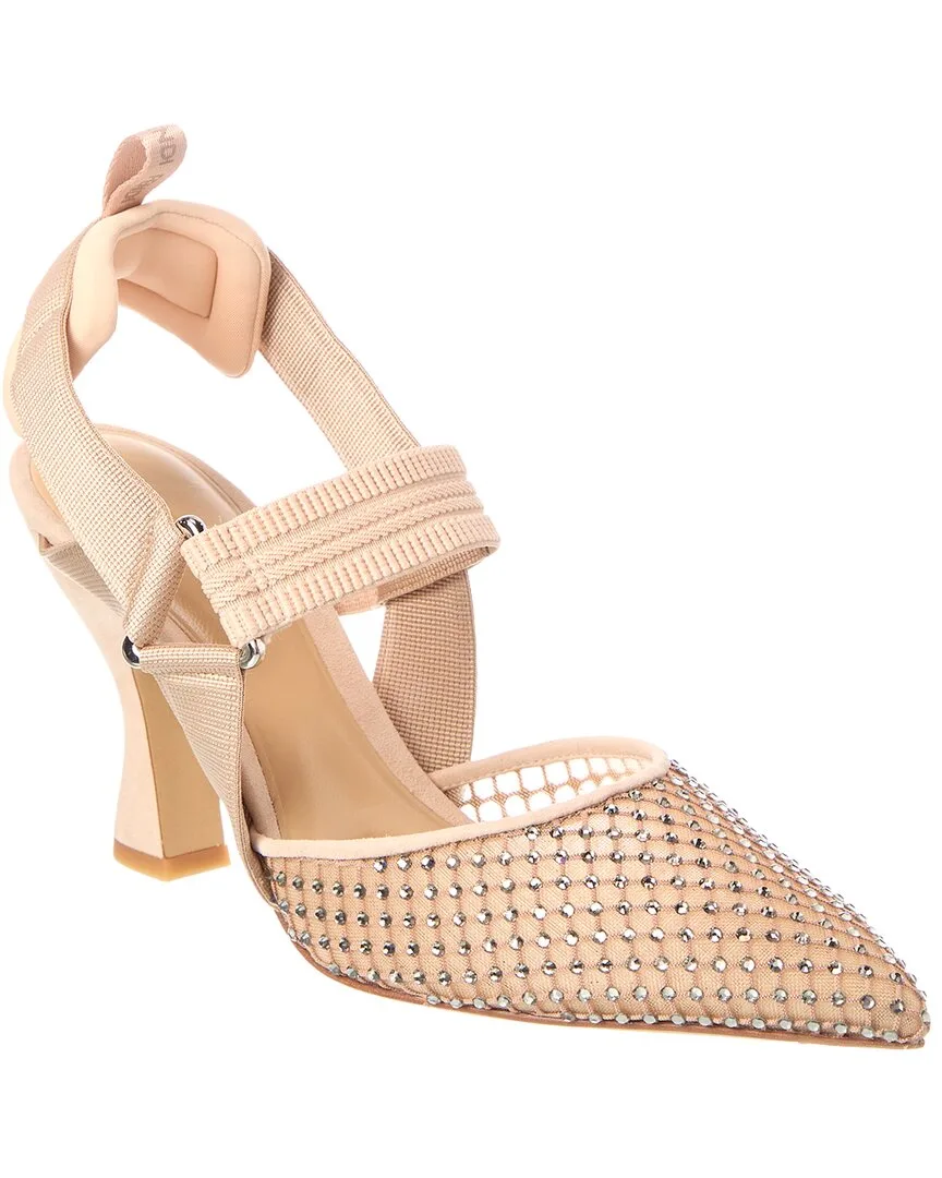 Colibri Mesh & Suede Slingback Pump by FENDI