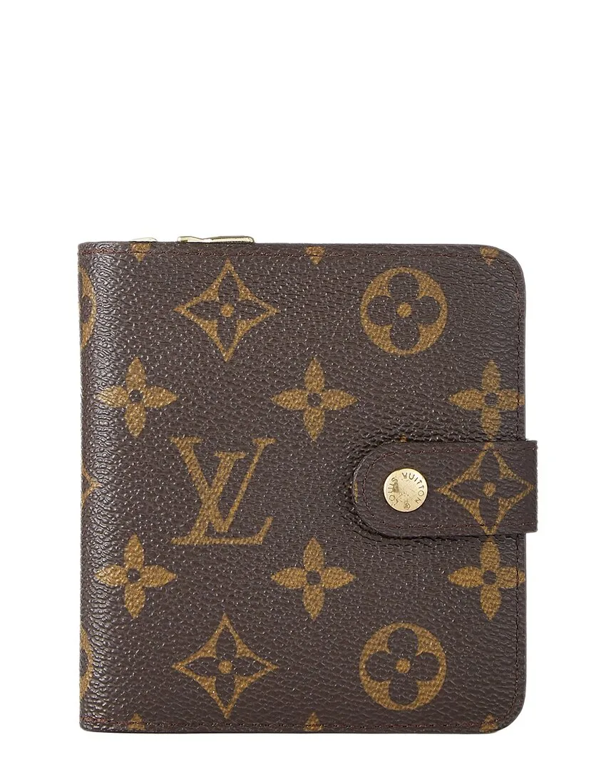 Brown Monogram Canvas Compact Zip (authentic Pre-Loved)