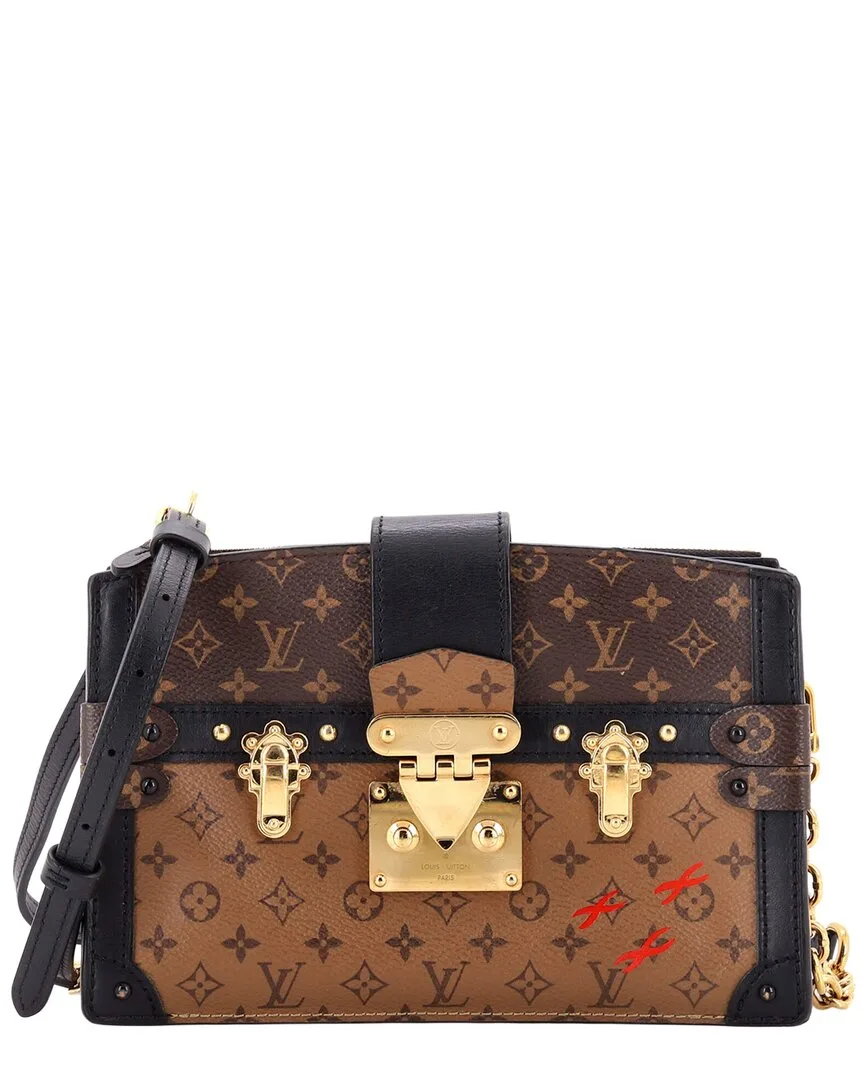 Brown Reverse Monogram Canvas Trunk Clutch (authentic Pre-Loved) by Louis Vuitton