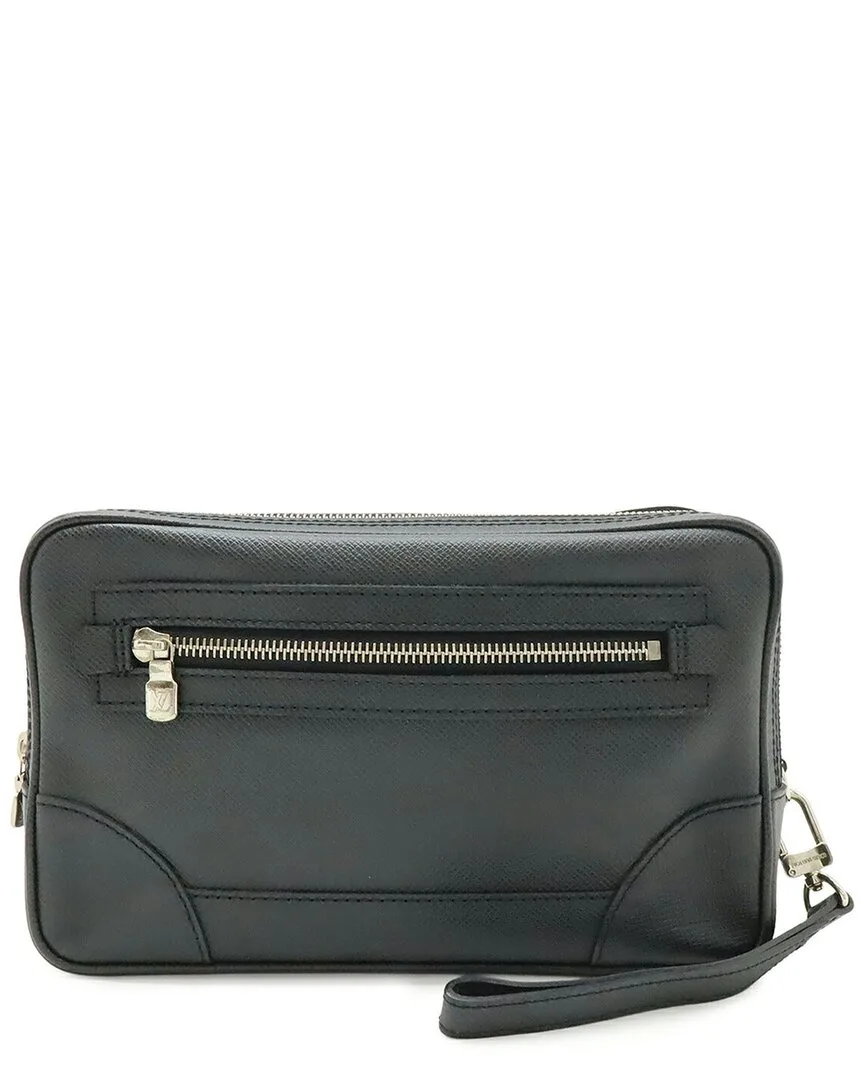 Taiga Leather Pavel Clutch (authentic Pre-Loved) by Louis Vuitton