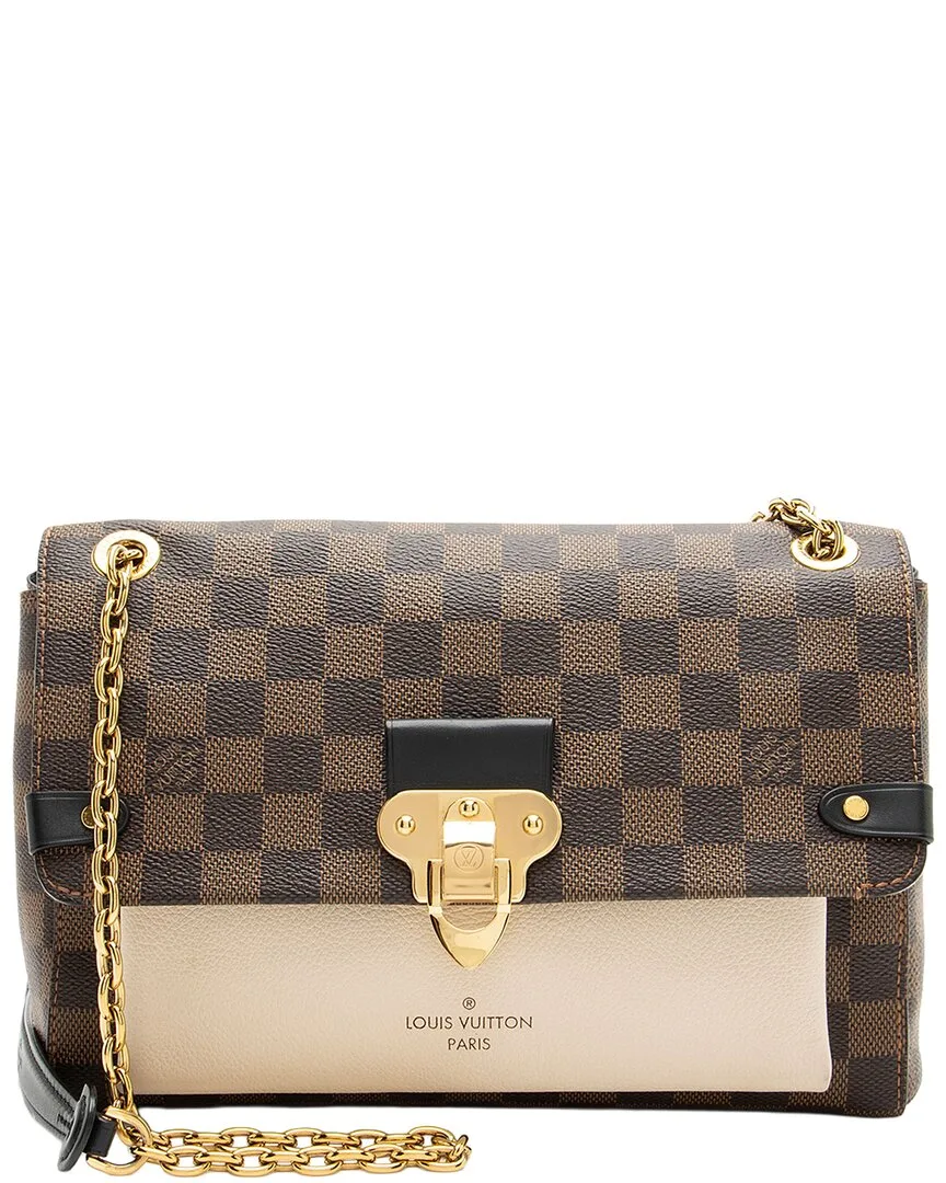 Damier Ebene & Leather Vavin Pm (authentic Pre-Loved) by Louis Vuitton