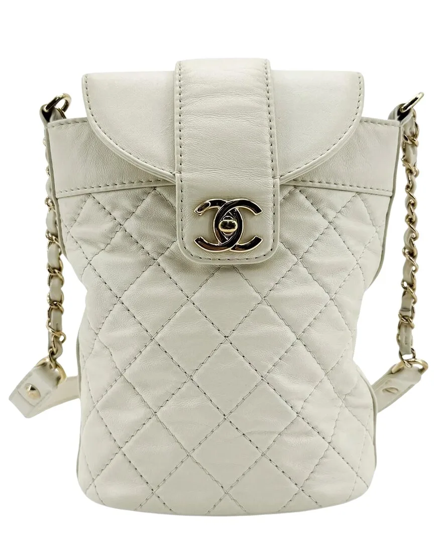 Lambskin Flap Bucket Bag Small (authentic Pre-Loved) by CHANEL