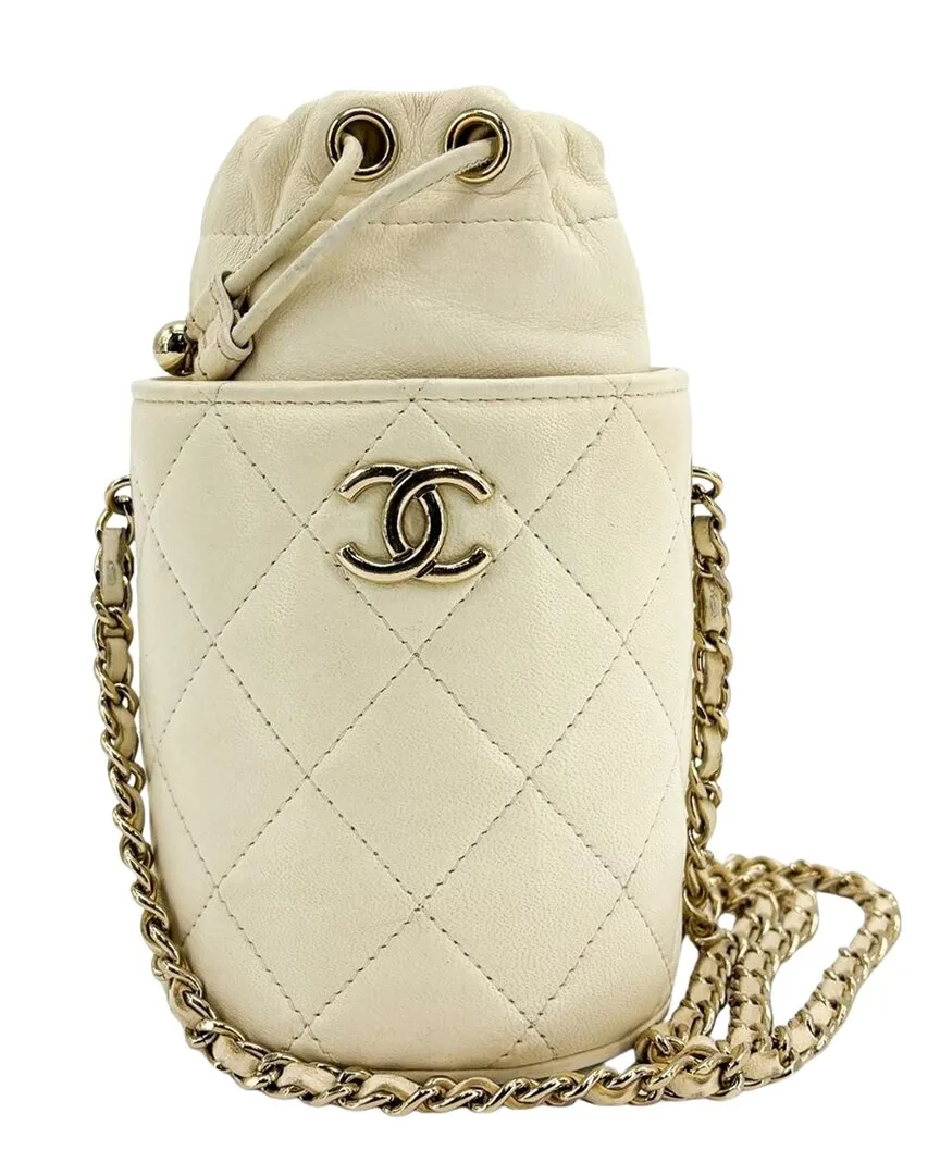 Quilted Lambskin Mini Drawstring Bucket Bag (authentic Pre-Loved) by CHANEL