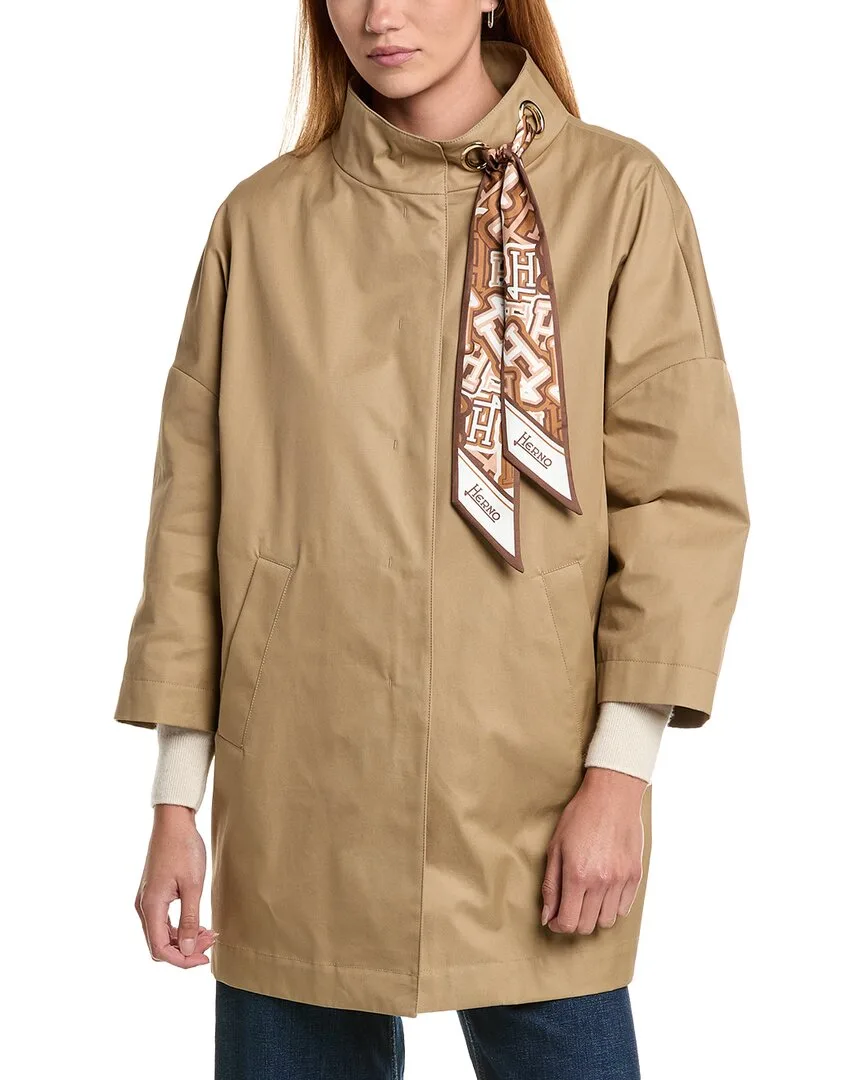 Gabardine Silk-Trim Jacket by Herno