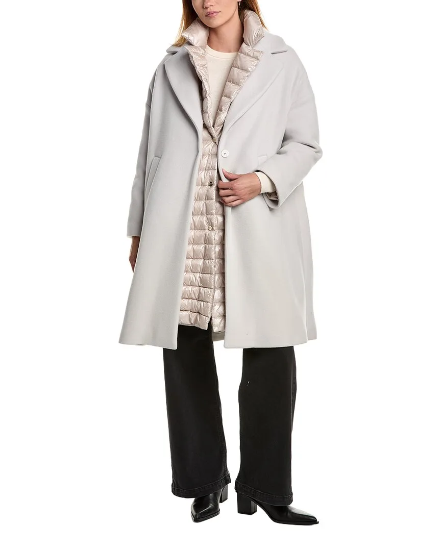 Twofer Wool-Blend Down Coat by Herno