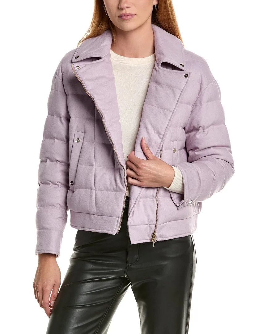 Padded Silk & Cashmere-Blend Jacket by Herno
