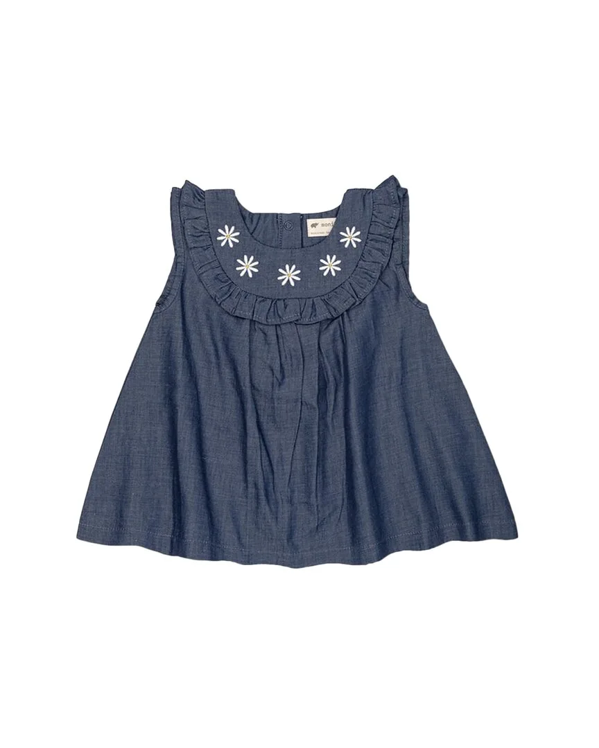 Embroidered Bib Dress by Monica  Andy