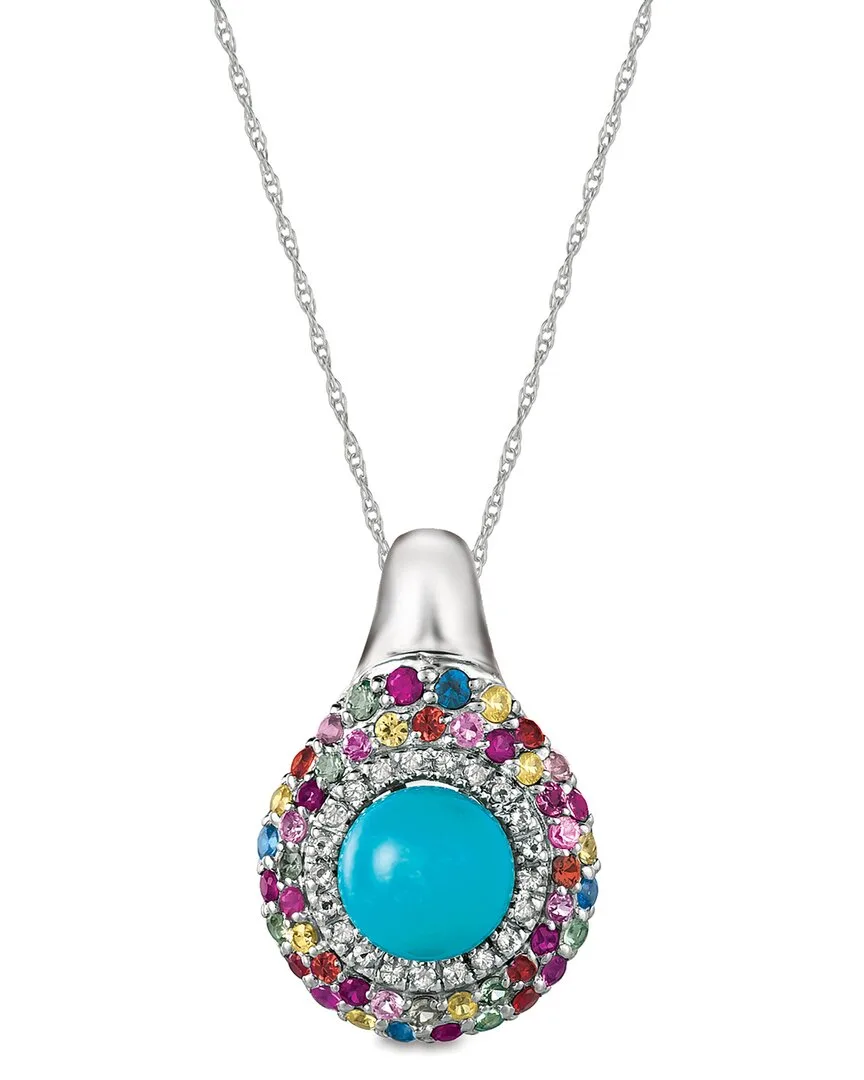 14K 4.04 ct. tw. Turquoise Pendant Necklace by Le Vian