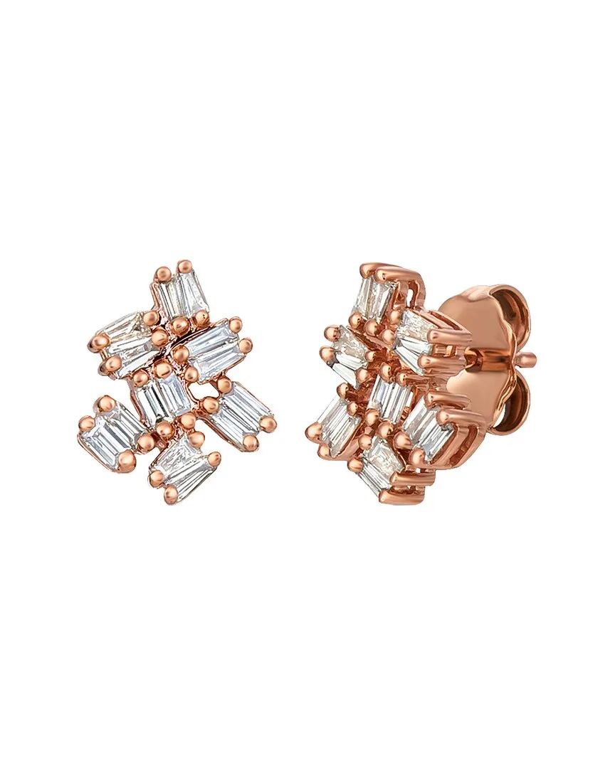 Baguette Frenzy 14K Rose Gold 0.32 ct. tw. Diamond Earrings by Le Vian