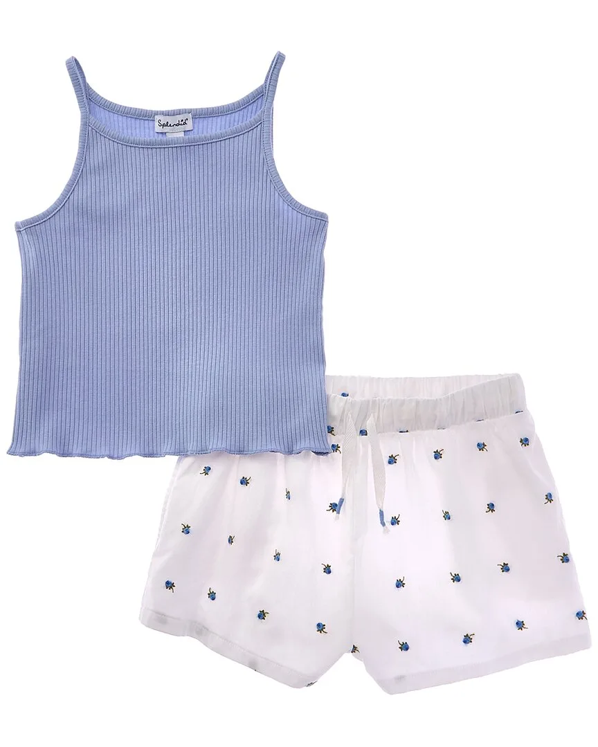 2Pc Fresh Floral Top & Skirt Set by Splendid