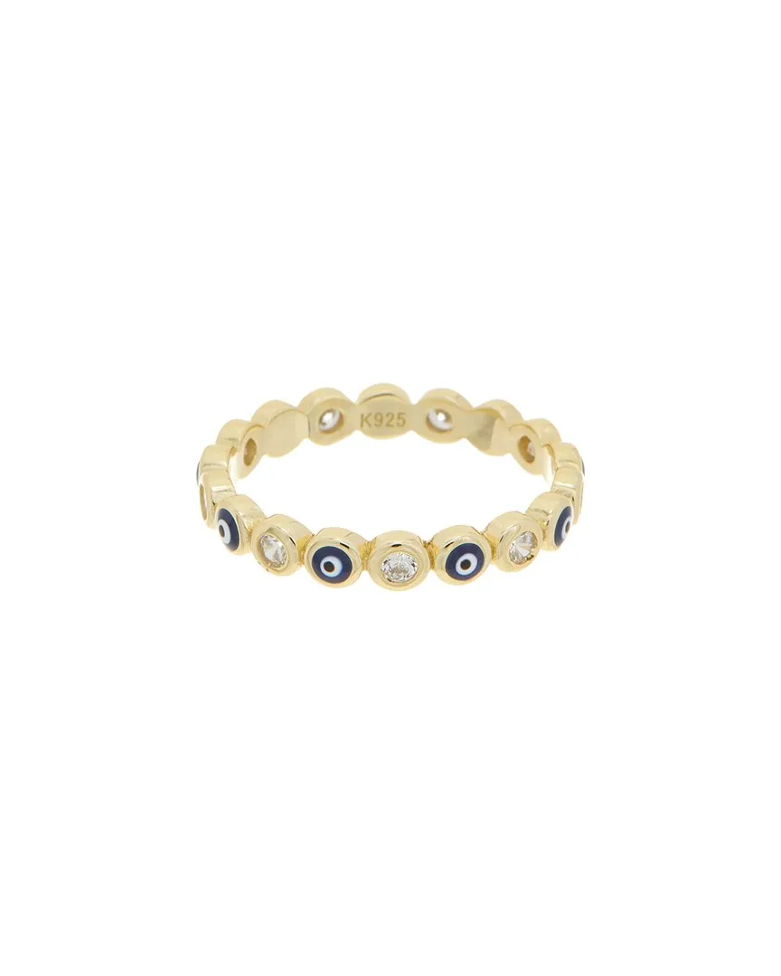 18K Over Silver Cz Ring by Meshmerise