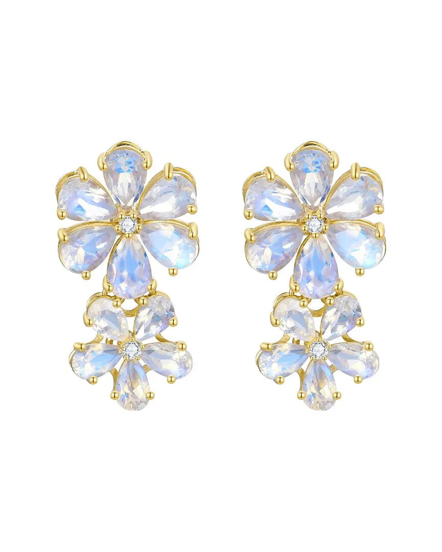Nina Zhou Jewelry 14K 5.72 ct. tw. Diamond & Moonstone Drop Earrings by Nina