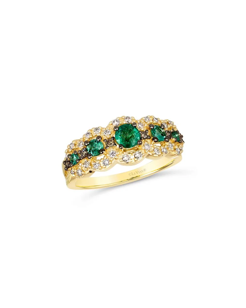 Le Vian 14K Two-Tone 0.78 ct. tw. Diamond & Emerald Ring by Le Vian