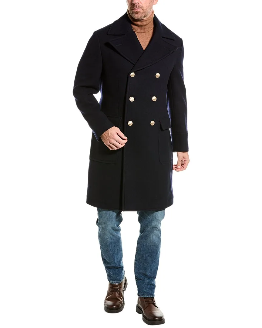 Wool & Cashmere-Blend Peacoat by Brunello Cucinelli