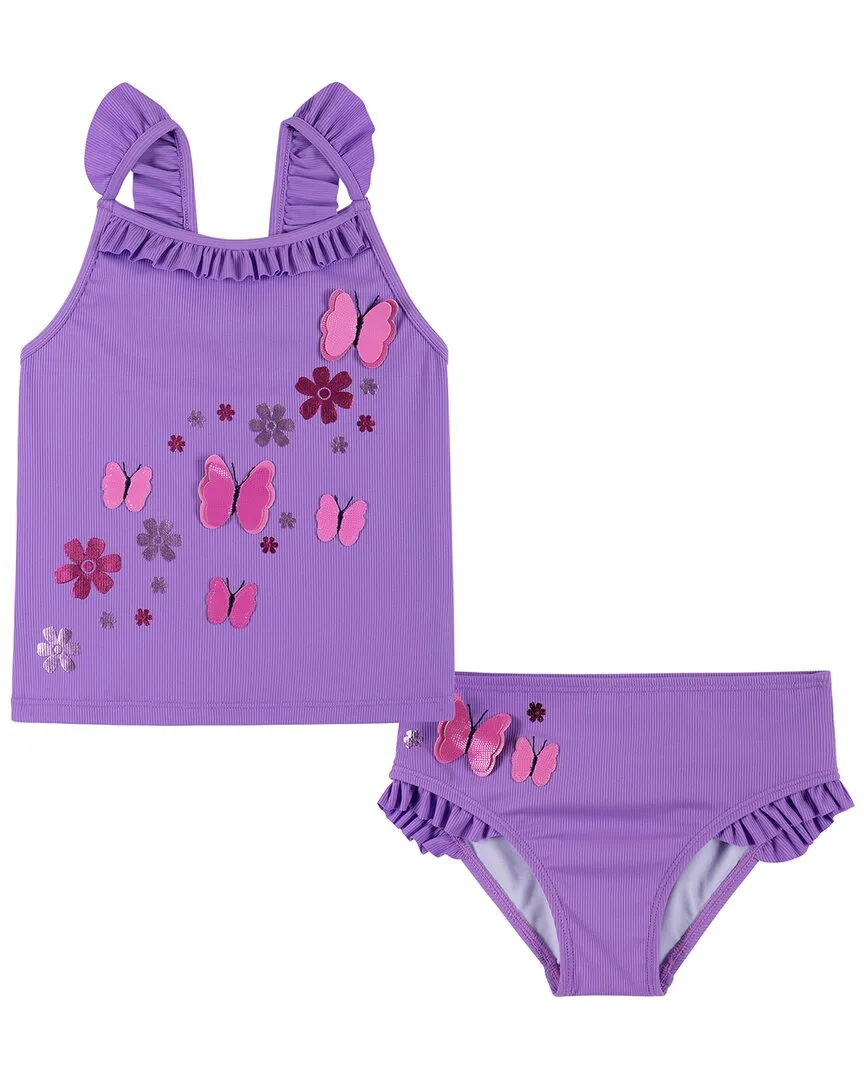 Purple Ruffle Tankini by Andy & Evan