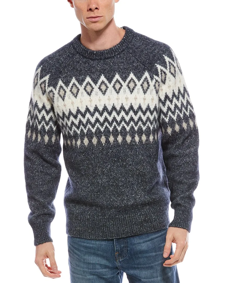 Alpaca & Wool-Blend Crewneck Sweater by Brunello Cucinelli