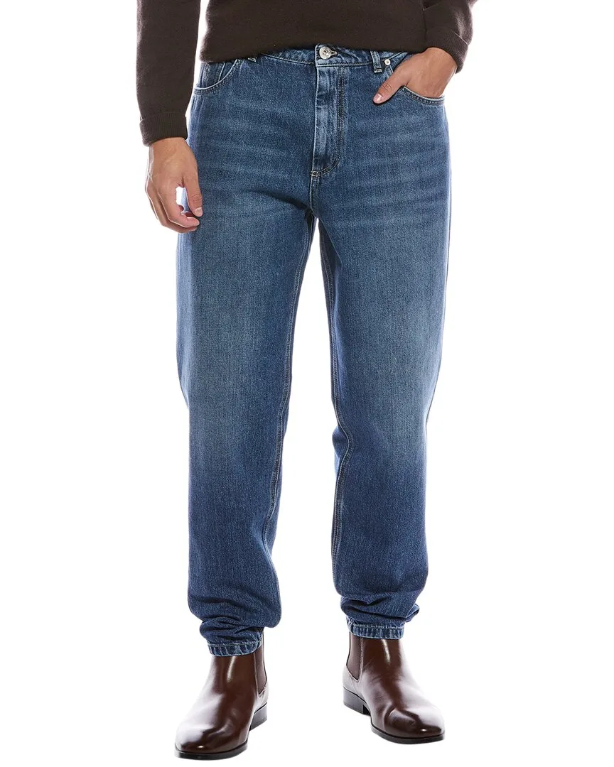 Medium Wash Easy Fit Jean by Brunello Cucinelli
