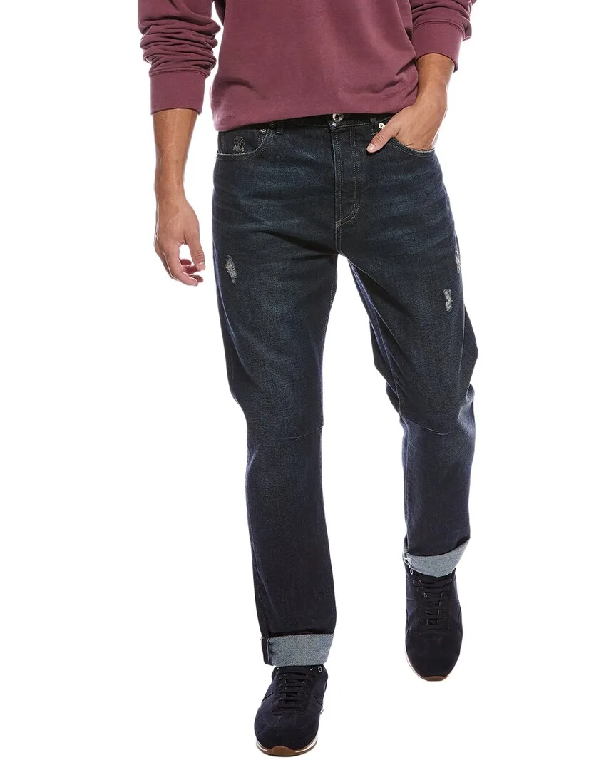 Medium Wash Leisure Fit Jean by Brunello Cucinelli