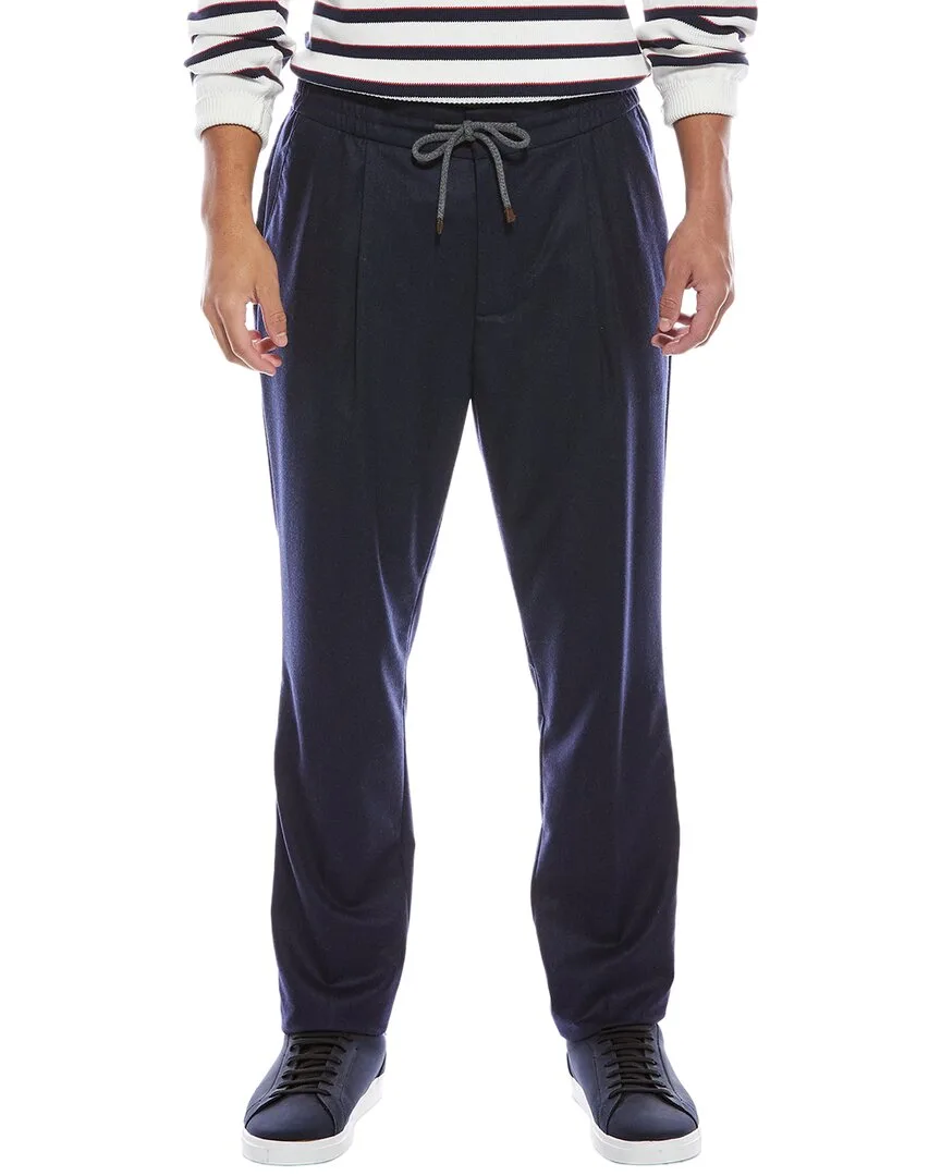 Leisure Fit Wool Pant by Brunello Cucinelli