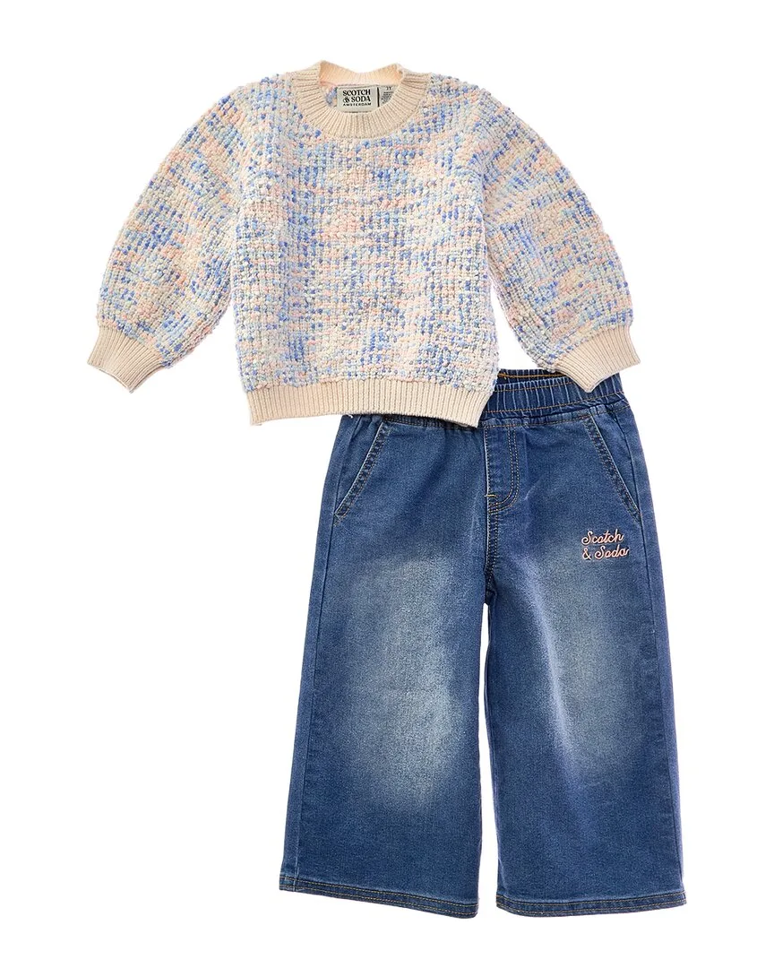 2Pc Sweater & Denim Pant Set by Scotch & Soda