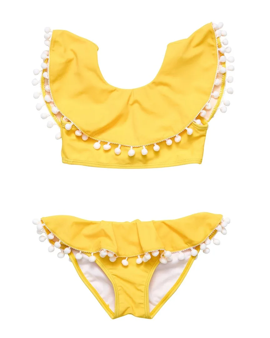 Hello Yellow Flounce Bikini by Snapper Rock