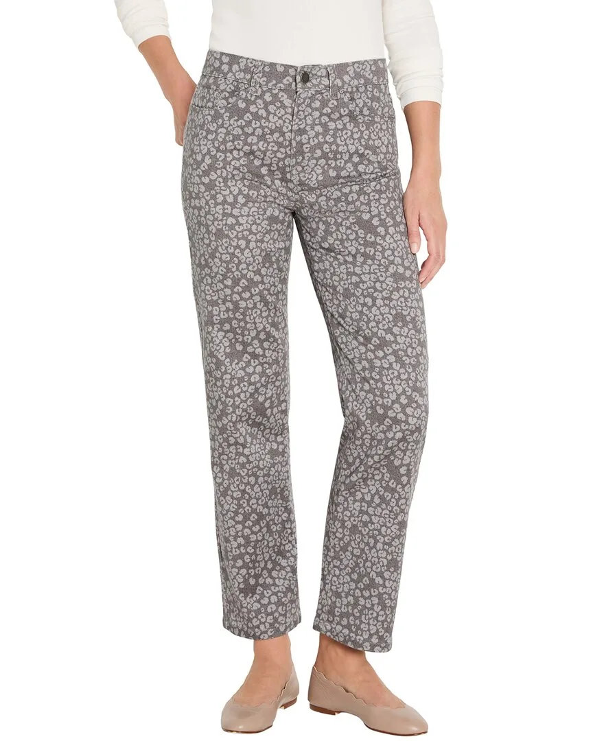 Leopard Print Recess Straight Ankle Pant by Nic+Zoe