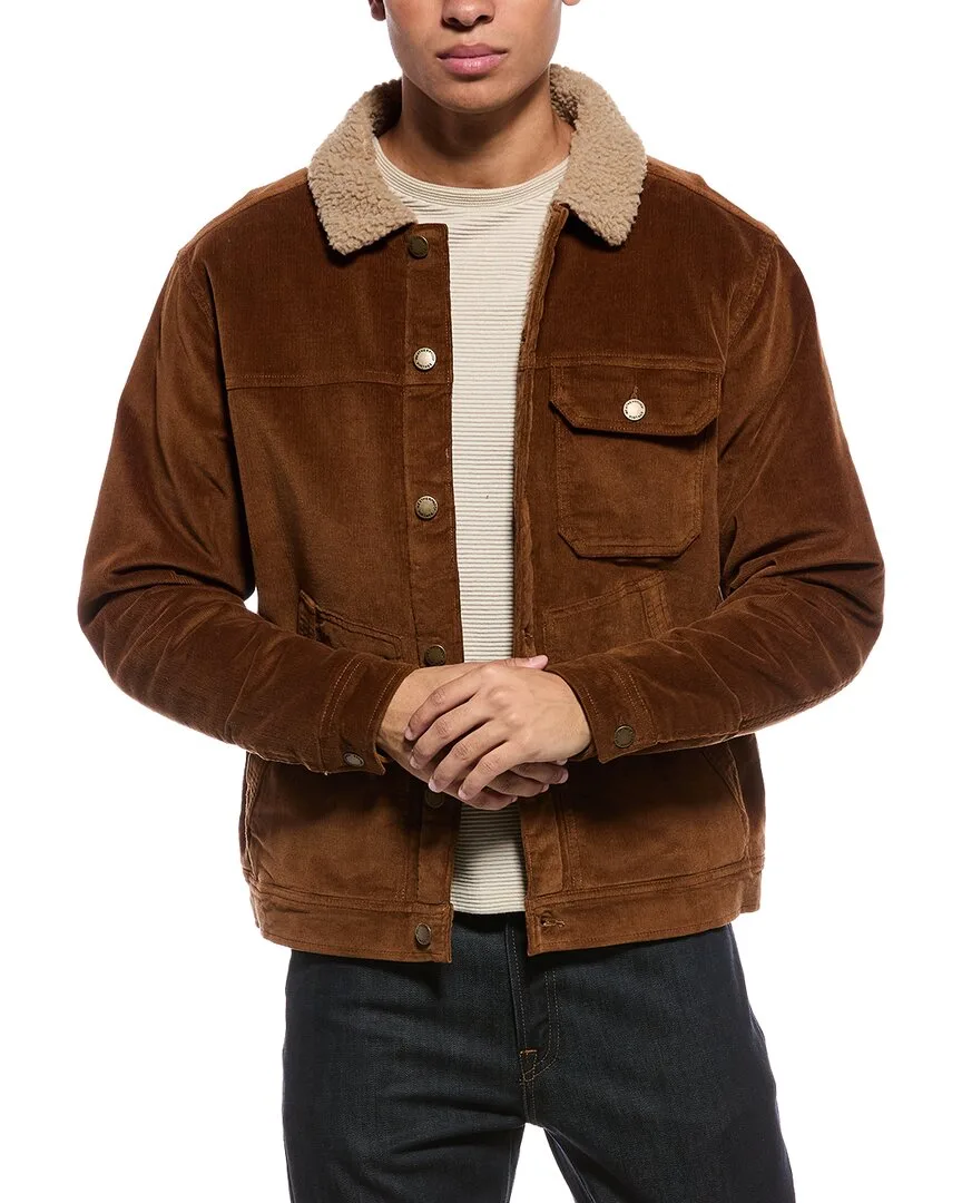 Sherpa Lined Cord Trucker Jacket by Weatherproof Vintage