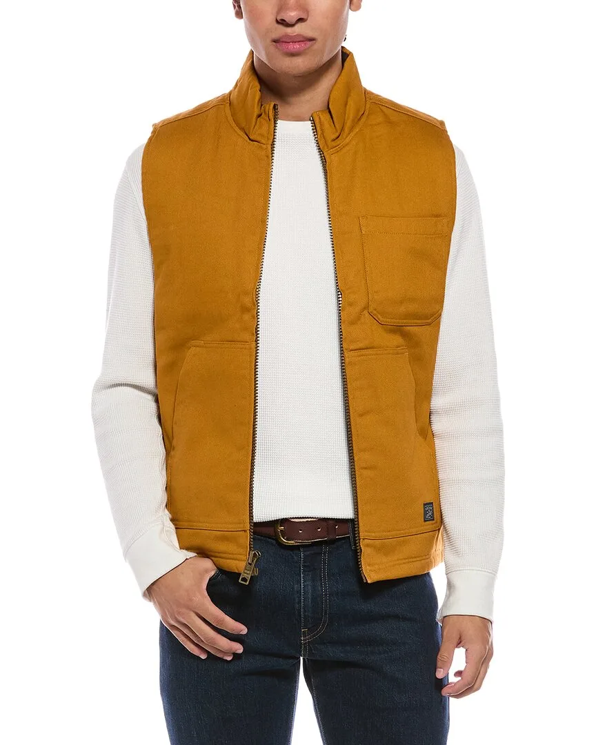 Plaid Flannel Lined Canvas Vest by Weatherproof Vintage