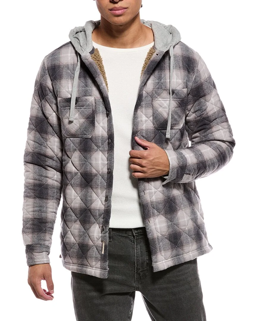 Quilted Sherpa Lined Hooded Shacket by Weatherproof Vintage