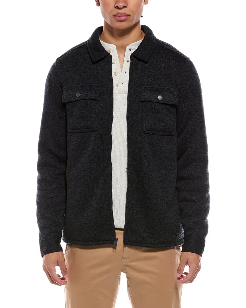 Sherpa Lined Sweaterfleece Shirt Jacket by Weatherproof Vintage
