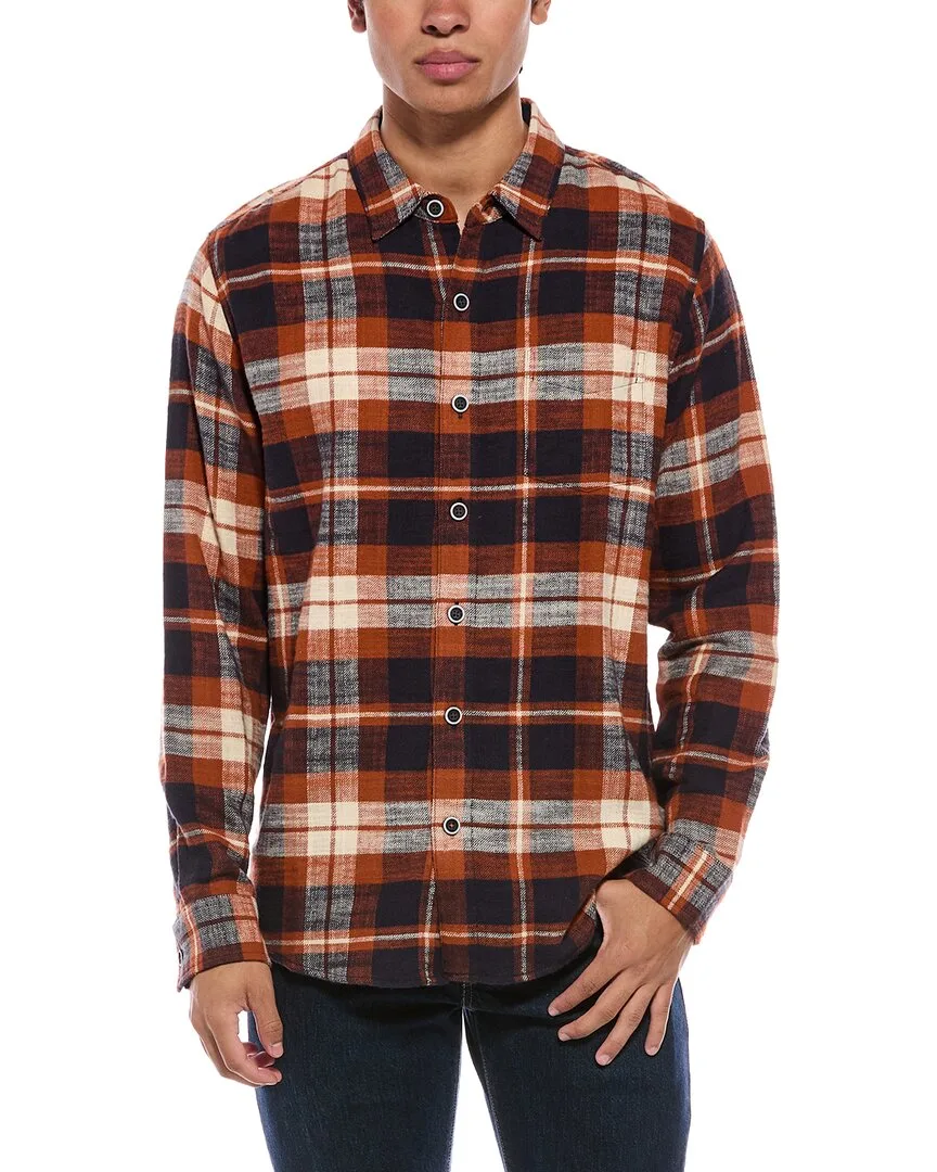 Slub Flannel Plaid Shirt
